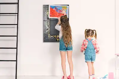 Magnetisk tavle med guldkonfetti og pen