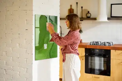 Magnetisk tegnetavle med bølgeabstraktionmotiv