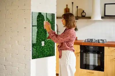 Magnetisk tavle med pen hæk af blade