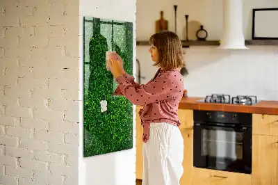 Magnetisk tavle med pen hæk af blade