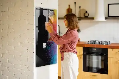 Magnetisk tegnetavle i farverig udgave
