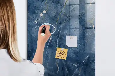 Magnetisk tavle med pen i dekorativ marmor-optik