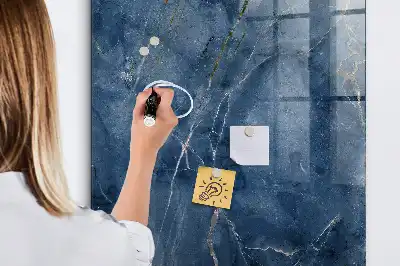 Magnetisk tavle med pen i dekorativ marmor-optik