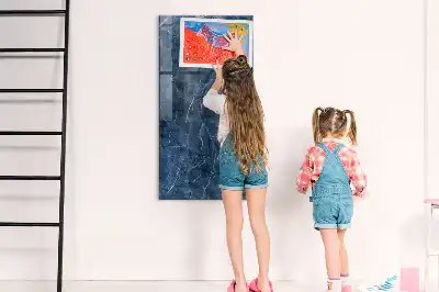 Magnetisk tavle med pen i dekorativ marmor-optik
