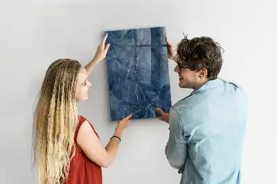 Magnetisk tavle med pen i dekorativ marmor-optik