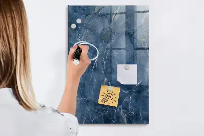 Magnetisk tavle med pen i dekorativ marmor-optik