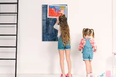 Magnetisk tavle med pen i dekorativ marmor-optik