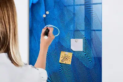 Magnetisk tegnetavle med fuglefjer-motiv