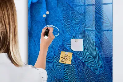 Magnetisk tegnetavle med fuglefjer-motiv