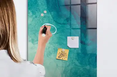 Magnetisk tavle med pen motiv med havabstraktion