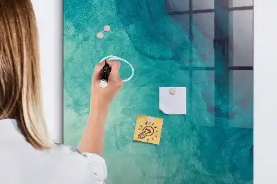 Magnetisk tavle med pen motiv med havabstraktion