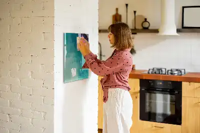 Magnetisk tavle med pen motiv med havabstraktion