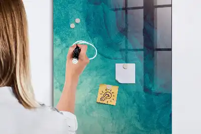 Magnetisk tavle med pen motiv med havabstraktion