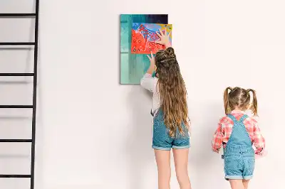 Magnetisk tavle med pen motiv med havabstraktion