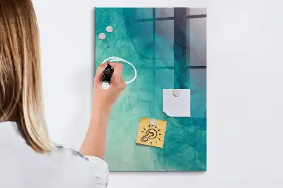 Magnetisk tavle med pen motiv med havabstraktion