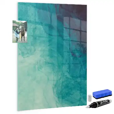 Magnetisk tavle med pen motiv med havabstraktion