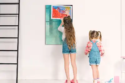Magnetisk tavle med pen motiv med havabstraktion