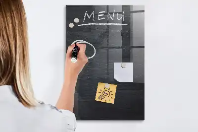 Magnetisk tegnetavle som menutavle