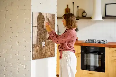 Magnetisk tavle med pen i varmt træ