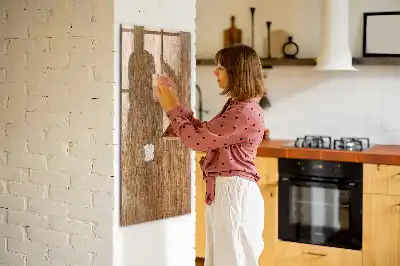 Magnetisk tavle med pen i varmt træ