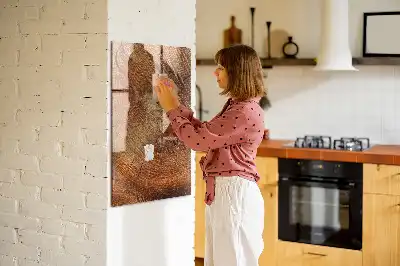 Magnetisk tavle med pen med motiv af tværsnit af træstamme