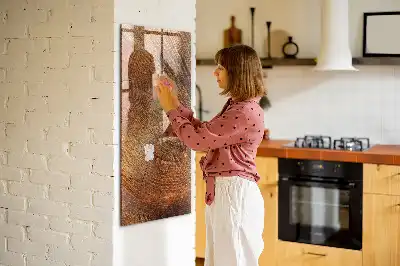 Magnetisk tavle med pen med motiv af tværsnit af træstamme