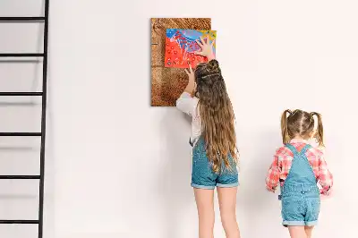 Magnetisk tavle med pen med motiv af tværsnit af træstamme