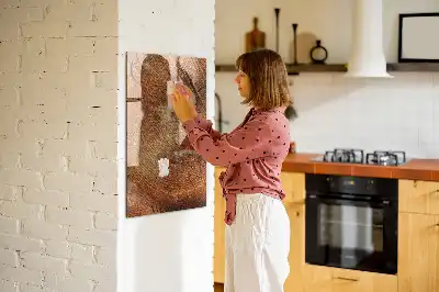 Magnetisk tavle med pen med motiv af tværsnit af træstamme