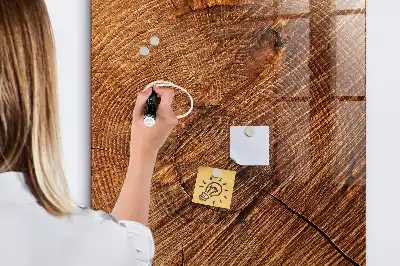 Magnetisk tegnetavle i varm trætone
