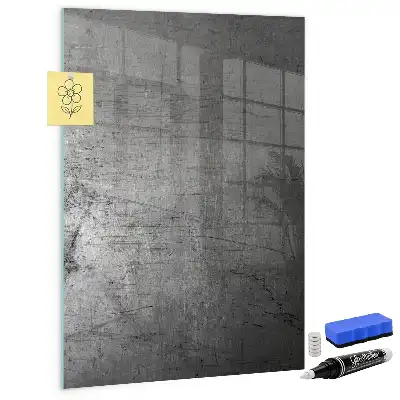 Magnetisk tavle med pen i ridset metal