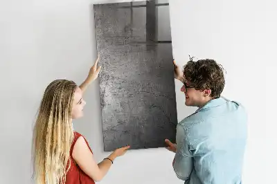 Magnetisk tavle med pen i ridset metal