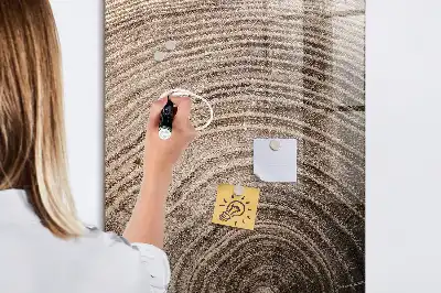 Træets årsringe magnetisk tavle med pen
