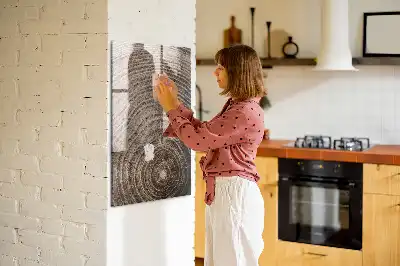 Træets årsringe magnetisk tavle med pen