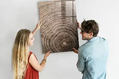 Træets årsringe magnetisk tavle med pen