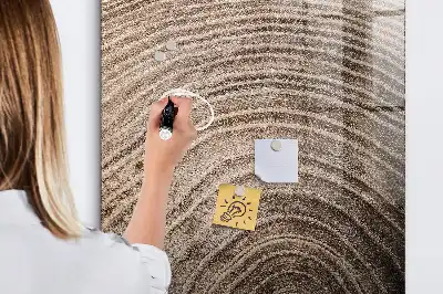 Træets årsringe magnetisk tavle med pen