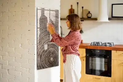 Træets årsringe magnetisk tavle med pen