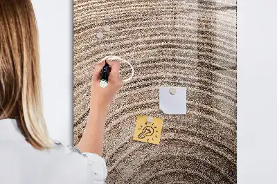 Træets årsringe magnetisk tavle med pen