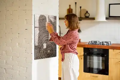 Træets årsringe magnetisk tavle med pen