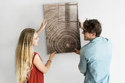 Træets årsringe magnetisk tavle med pen