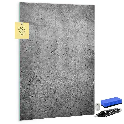 Magnetisk tavle med pen i betonfinish