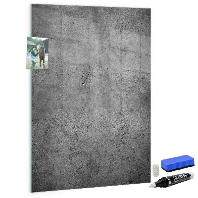 Magnetisk tavle med pen i betonfinish