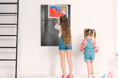Magnetisk tavle med pen i betonfinish