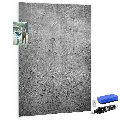 Magnetisk tavle med pen i betonfinish