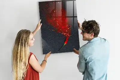 Magnetisk tavle med pen Paprikapulver