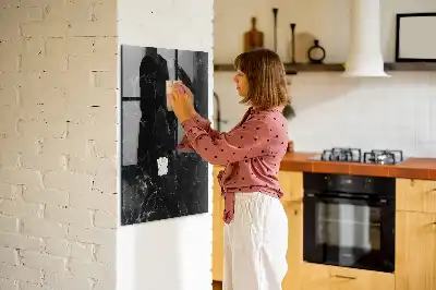 Magnetisk tegnetavle i mørk marmor