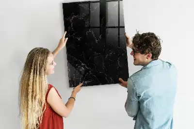 Magnetisk tegnetavle i mørk marmor