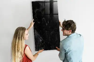 Magnetisk tegnetavle i mørk marmor