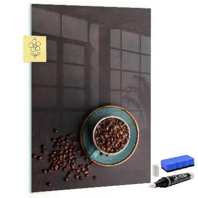 Kaffebønner med magnetisk tavle og pen