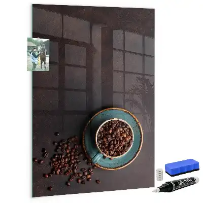 Kaffebønner med magnetisk tavle og pen