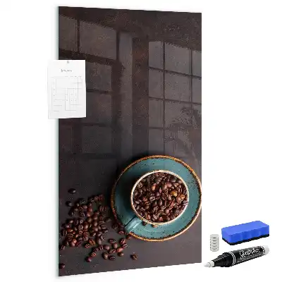 Kaffebønner med magnetisk tavle og pen